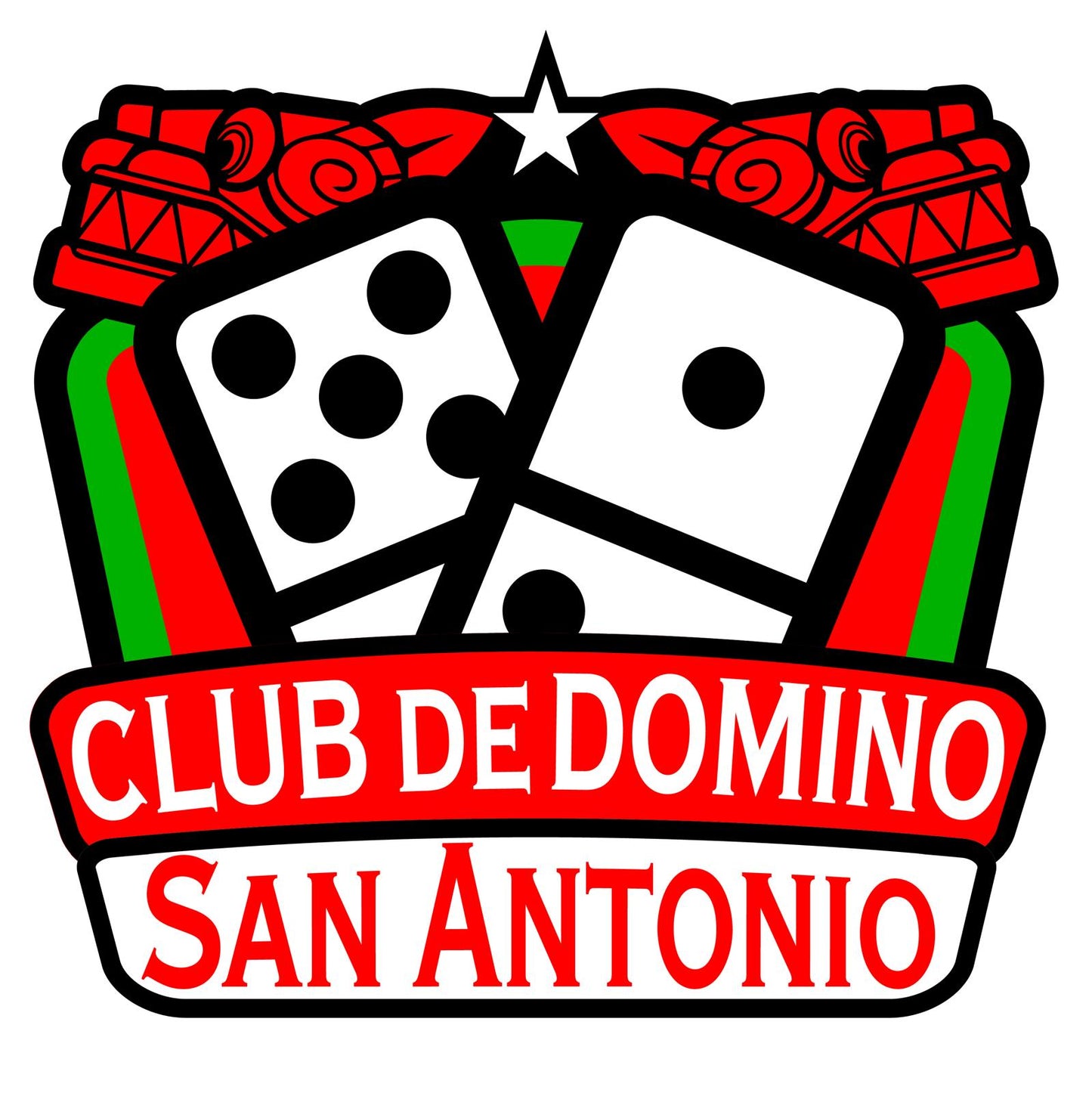 Trucker Cap Green / White with Logo Club de Domino San Antonio Embroidered
