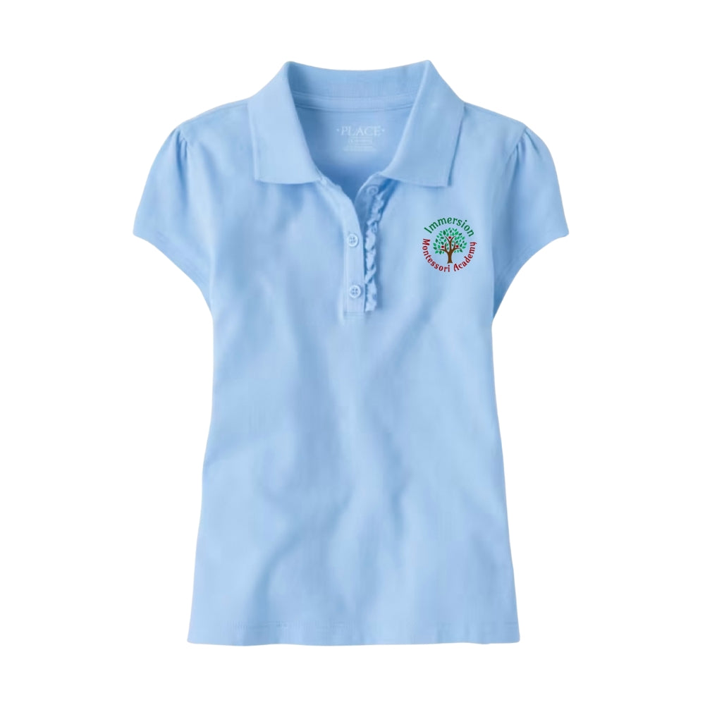 Short-Sleeve Pique Polo Girls MONTESSORI
