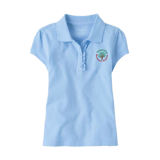 Short-Sleeve Pique Polo Girls MONTESSORI