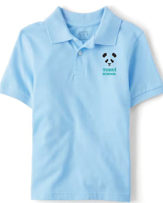 Light Blue (Brook) Short-Sleeve Polo Shirt Boys TOHUI
