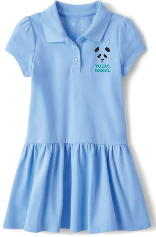 Light Blue (Daybreak) Polo Dress Girls TOHUI